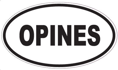OPINES - Oval Sticker