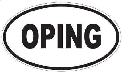 OPING - Oval Sticker