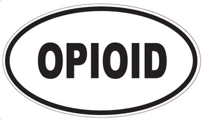 OPIOID - Oval Sticker
