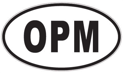 OPM - 3 Letter Initials Oval Sticker