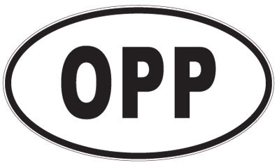 OPP - 3 Letter Initials Oval Sticker
