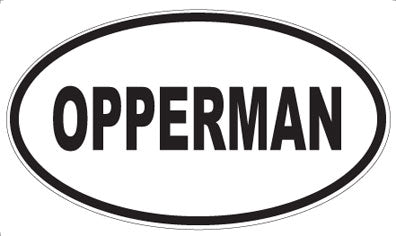 OPPERMAN - Oval Sticker