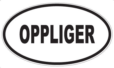 OPPLIGER - Oval Sticker