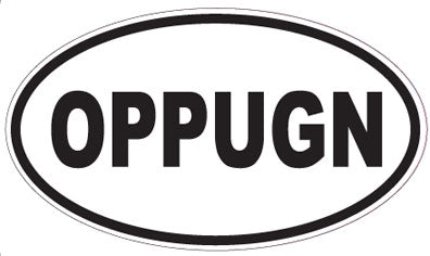 OPPUGN - Oval Sticker