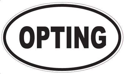 OPTING - Oval Sticker