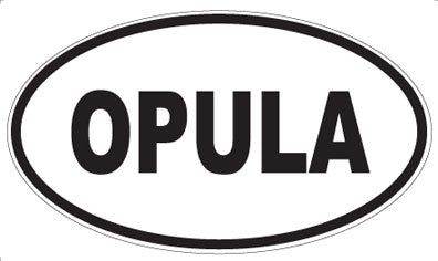 OPULA - Oval Sticker