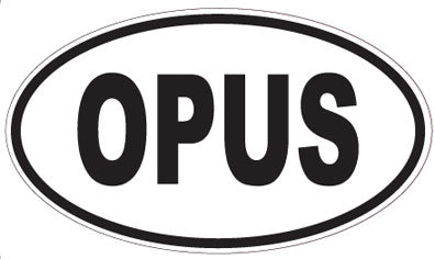 OPUS - Oval Sticker