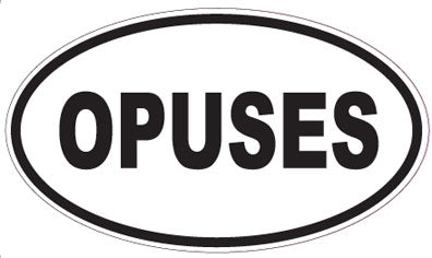 OPUSES - Oval Sticker