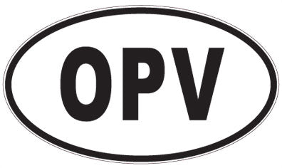OPV - 3 Letter Initials Oval Sticker