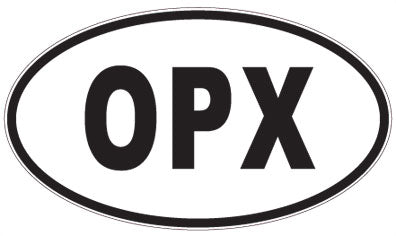 OPX - 3 Letter Initials Oval Sticker