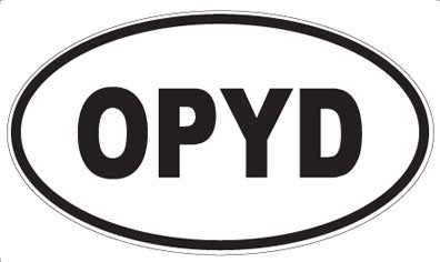 OPYD - Oval Sticker