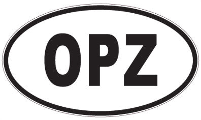 OPZ - 3 Letter Initials Oval Sticker