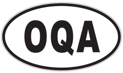OQA - 3 Letter Initials Oval Sticker