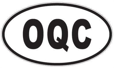 OQC - 3 Letter Initials Oval Sticker