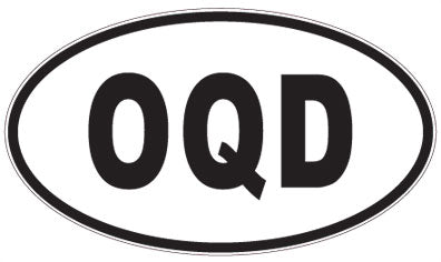 OQD - 3 Letter Initials Oval Sticker