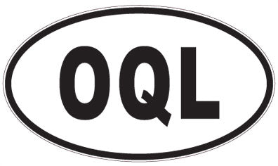 OQL - 3 Letter Initials Oval Sticker