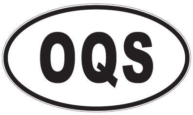 OQS - 3 Letter Initials Oval Sticker