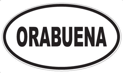 ORABUENA - Oval Sticker