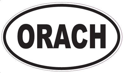 ORACH - Oval Sticker