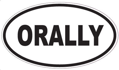 ORALLY - Oval Sticker
