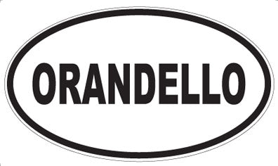 ORANDELLO - Oval Sticker