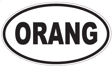 ORANG - Oval Sticker