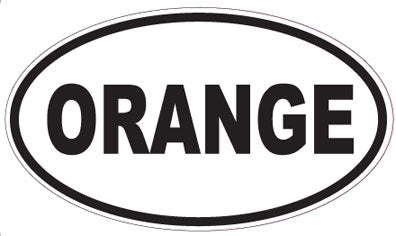 ORANGE - Oval Sticker