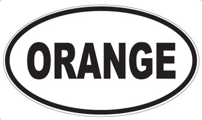 ORANGE - Oval Magnet