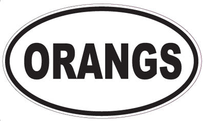 ORANGS - Oval Sticker
