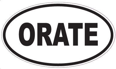 ORATE - Oval Sticker