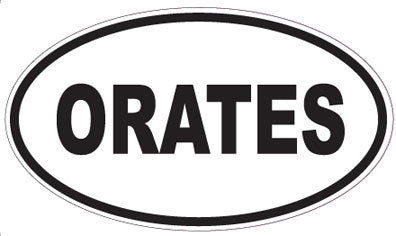 ORATES - Oval Sticker