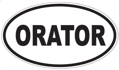 ORATOR - Oval Sticker