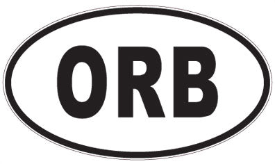 ORB - 3 Letter Initials Oval Sticker