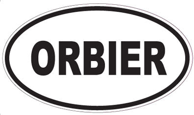 ORBIER - Oval Sticker