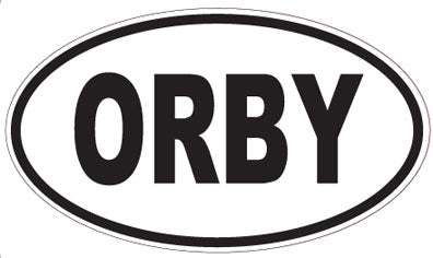 ORBY - Oval Sticker