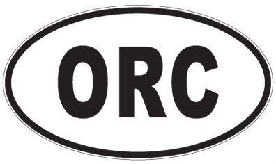 ORC - 3 Letter Initials Oval Sticker