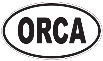 ORCA - Oval Sticker