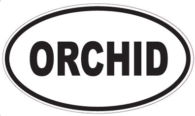 ORCHID - Oval Sticker