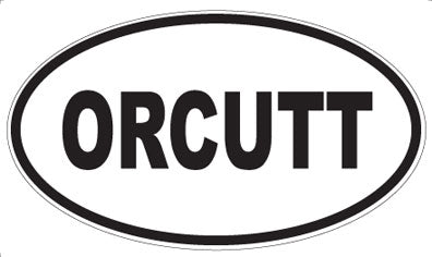 ORCUTT - Oval Sticker