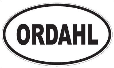 ORDAHL - Oval Sticker