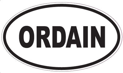 ORDAIN - Oval Sticker