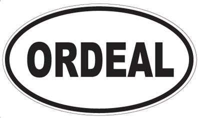 ORDEAL - Oval Sticker