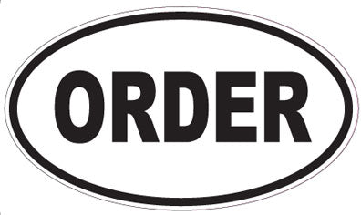 ORDER - Oval Sticker