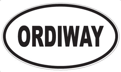 ORDIWAY - Oval Sticker