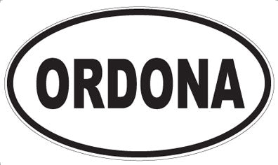ORDONA - Oval Sticker