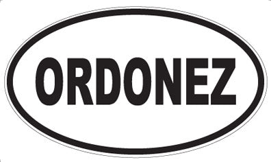 ORDONEZ - Oval Magnet