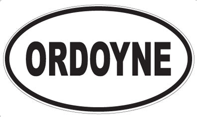 ORDOYNE - Oval Sticker