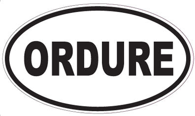 ORDURE - Oval Sticker
