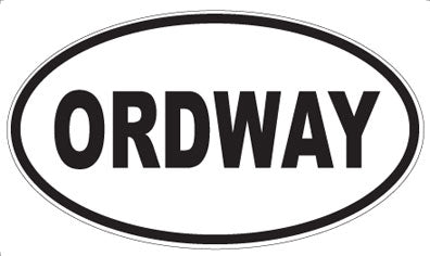 ORDWAY - Oval Sticker