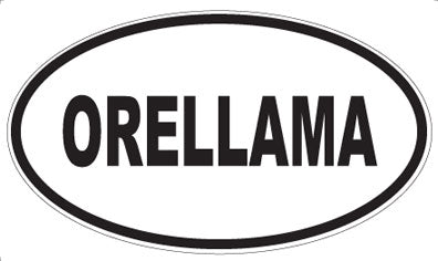 ORELLAMA - Oval Sticker